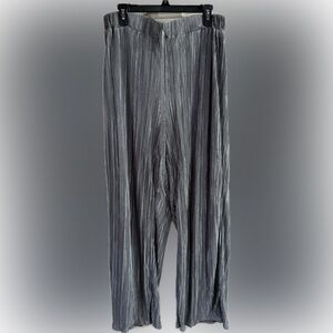SHEIN Metallic Gray Wide Leg Pants